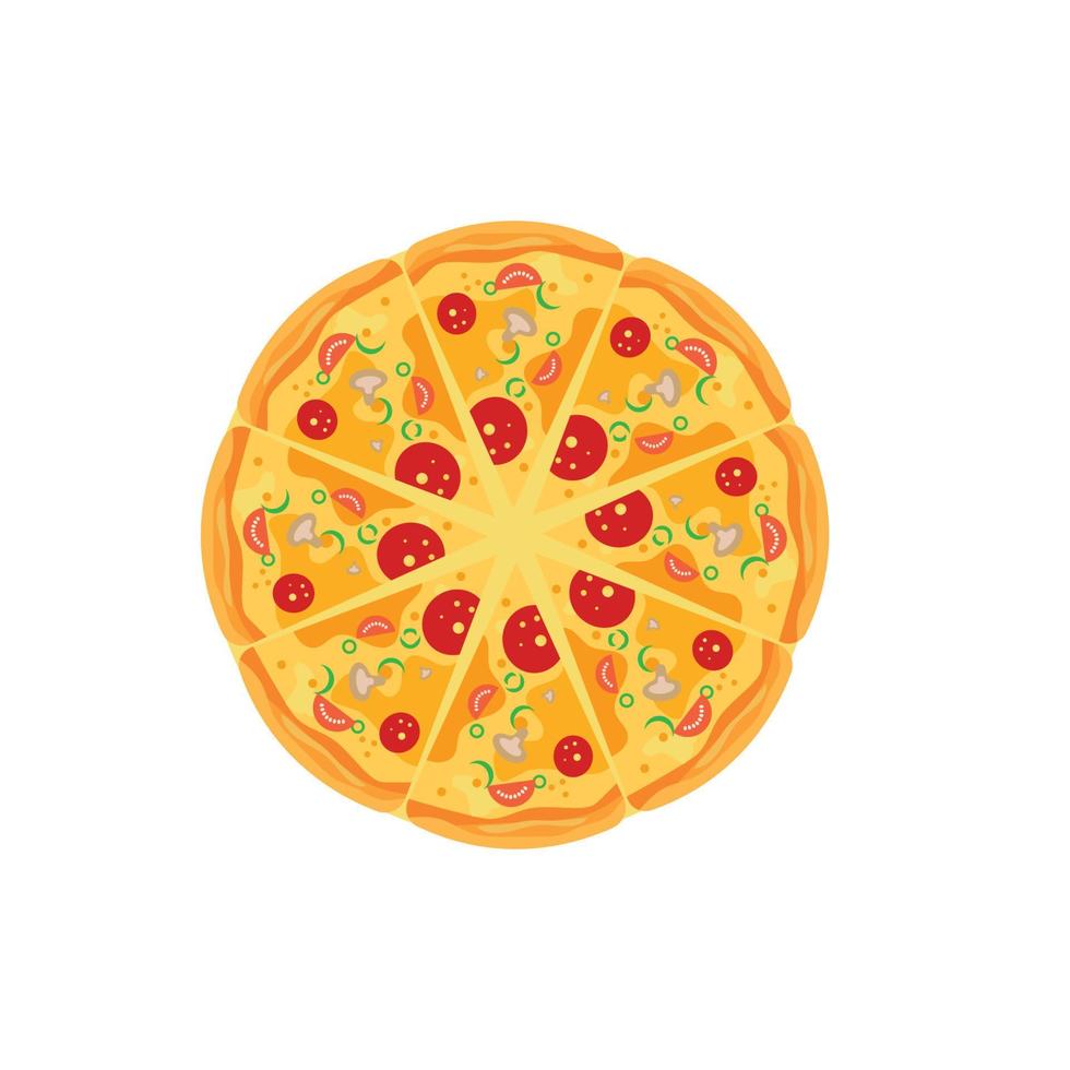 vector de ilustración de logotipo de icono de pizza