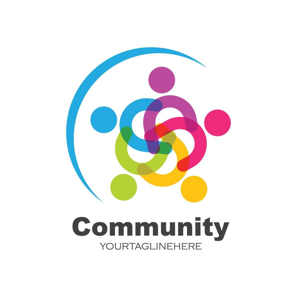 Liderazgo,comunidad,sociedad y vector de icono de logotipo de empresa