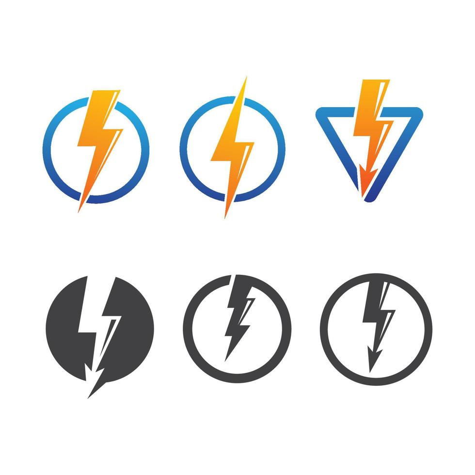 flash thunder bolt illustration vector