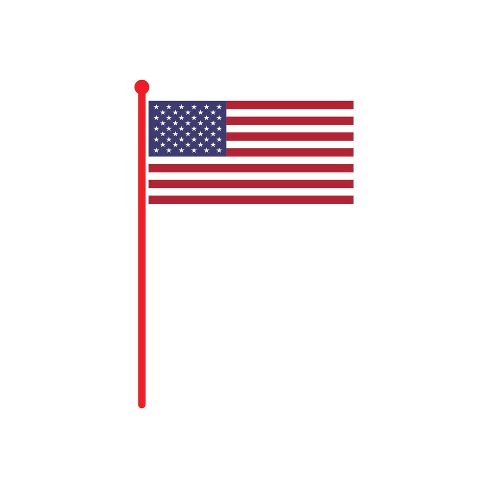 usa flag icon logo vector