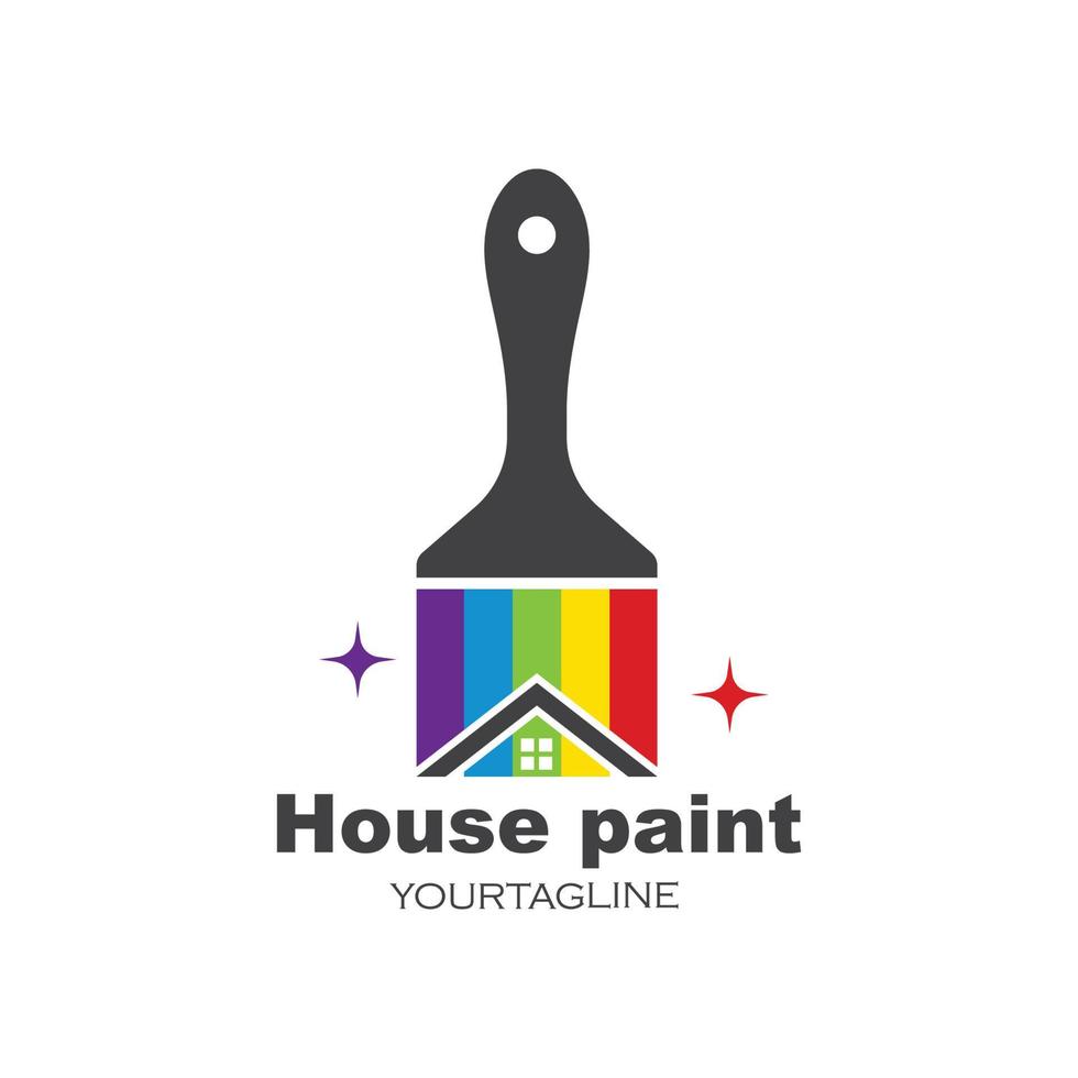 house paint logo icon vector illustration