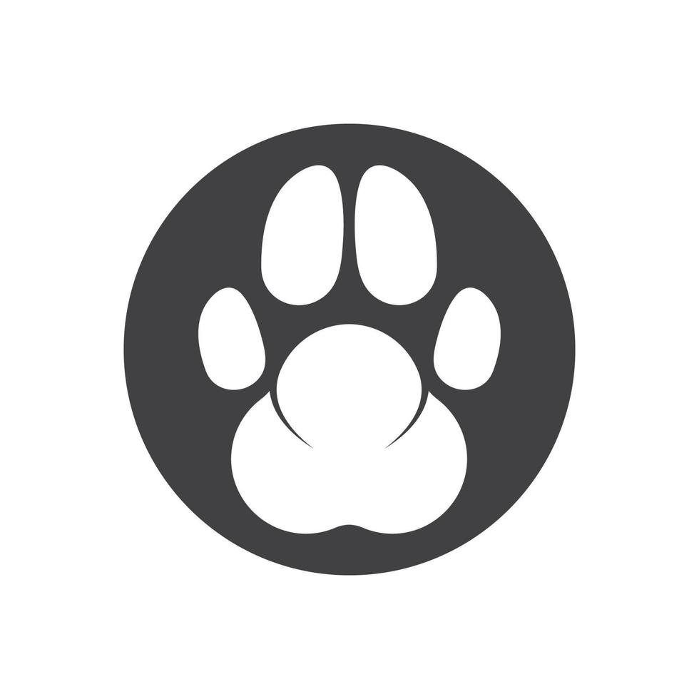 icono del logotipo de la pata del vector de mascotas