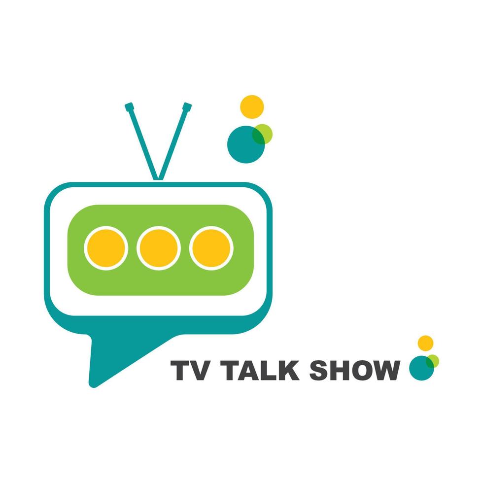 tv talk show logo icono vector ilustración