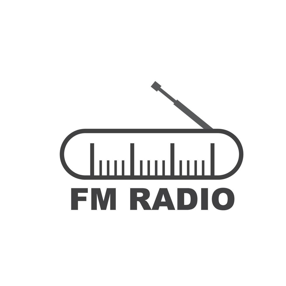 ilustración de vector de icono de logotipo de radio