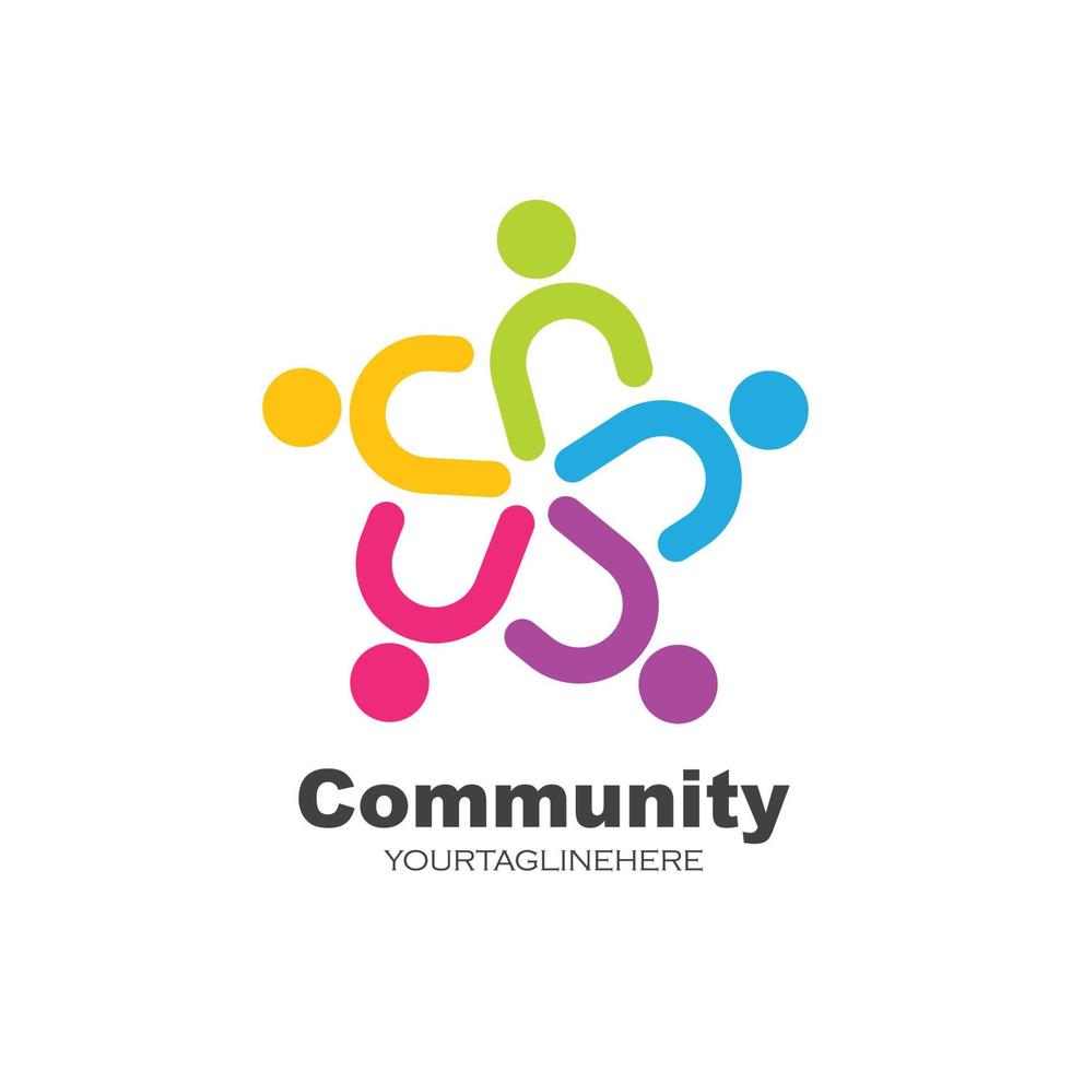 Liderazgo,comunidad,sociedad y vector de icono de logotipo de empresa