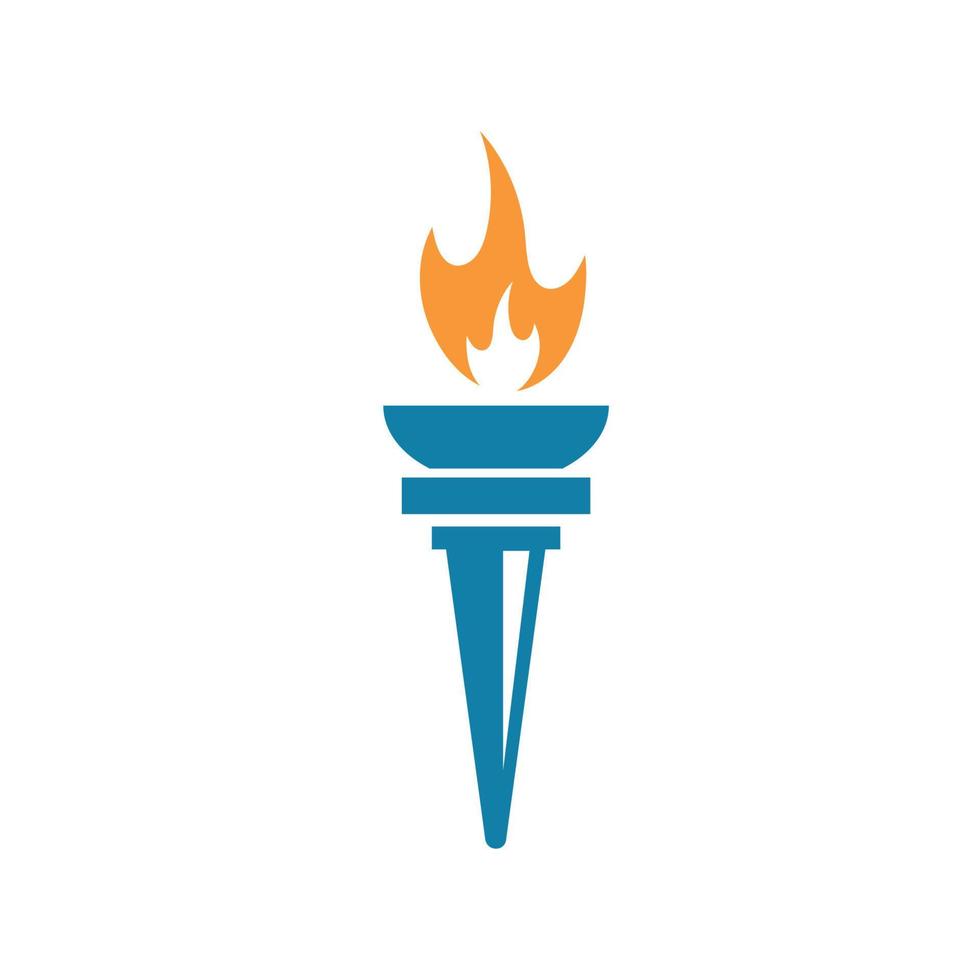 burning torch illustration vecto vector