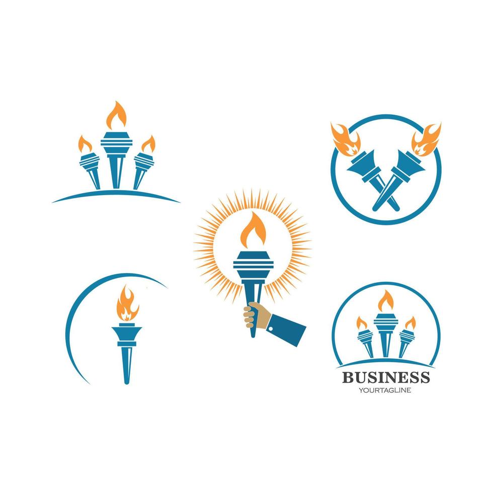 burning torch illustration vecto vector