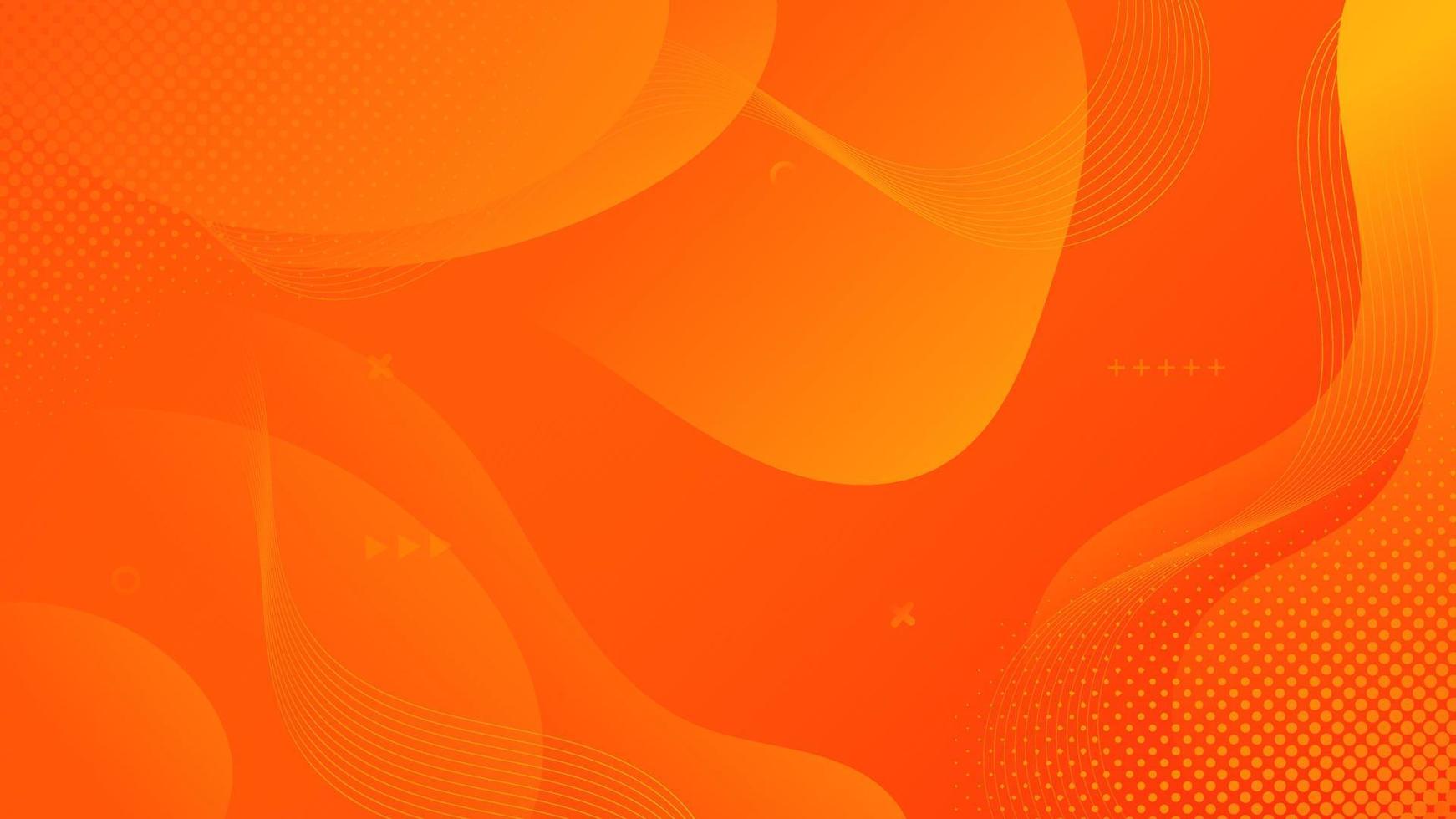 Fondo de onda de fluido naranja abstracto vector