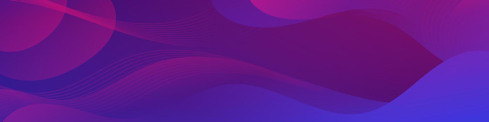 plantilla de banner de onda fluida azul púrpura abstracto vector