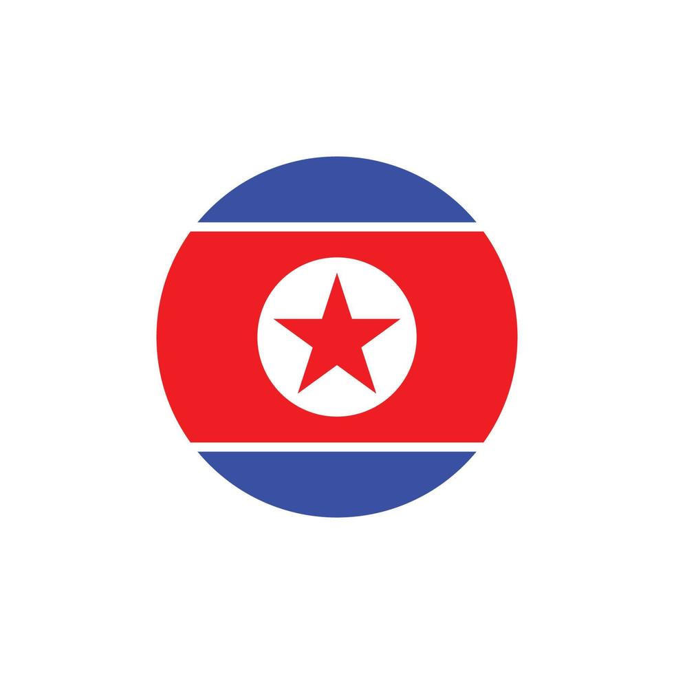 vector del logotipo del icono de la bandera de corea del norte