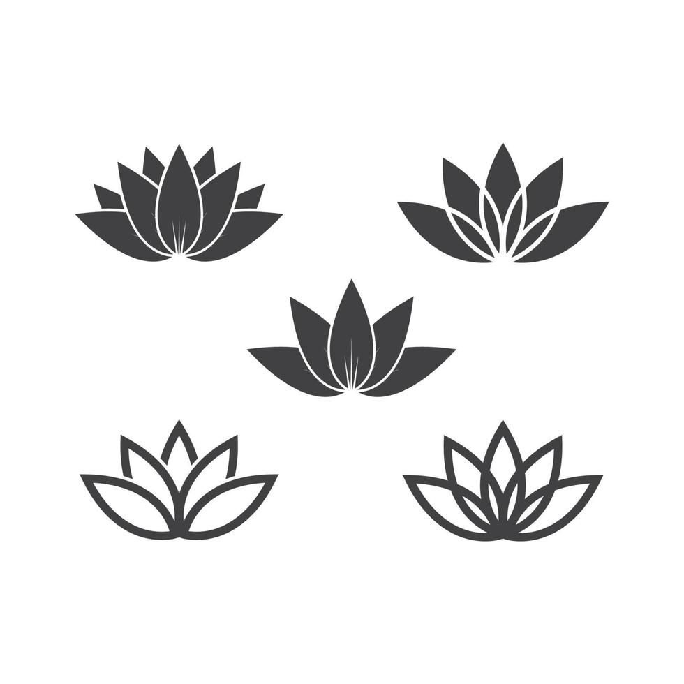 Beauty Vector Lotus flowers design logo Template