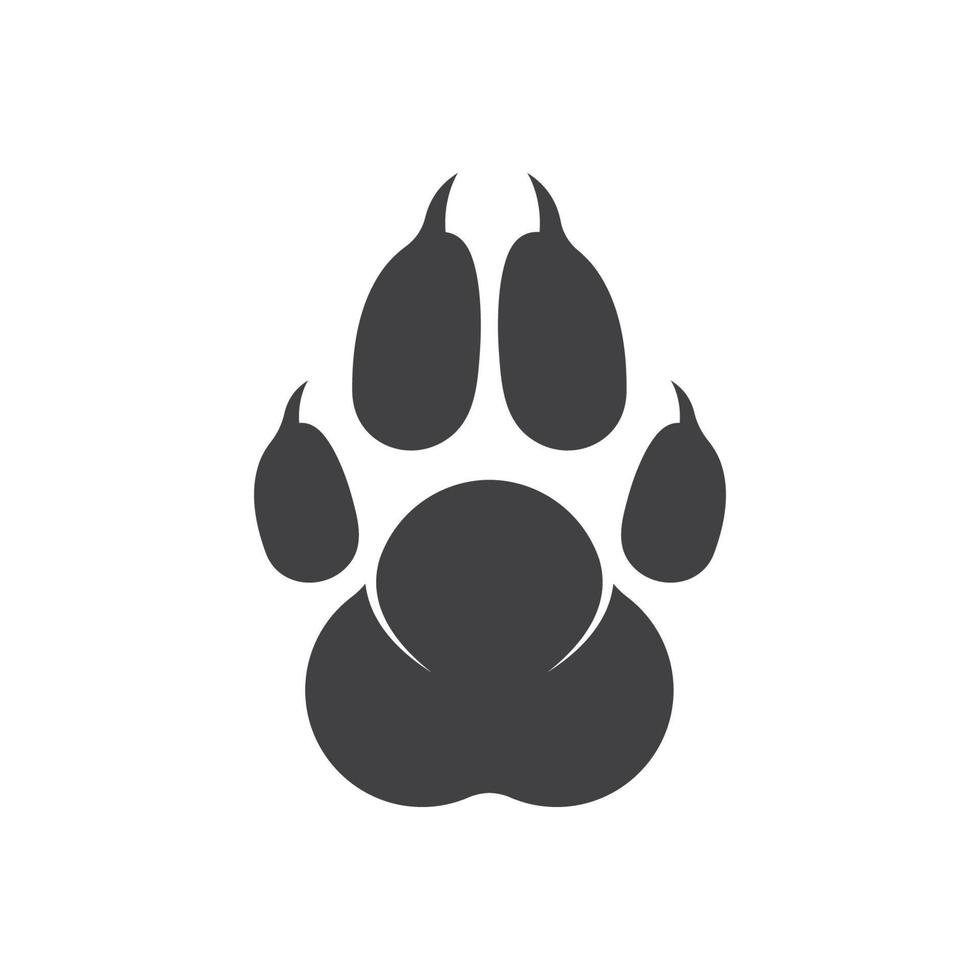 paw logo icon of pet vector