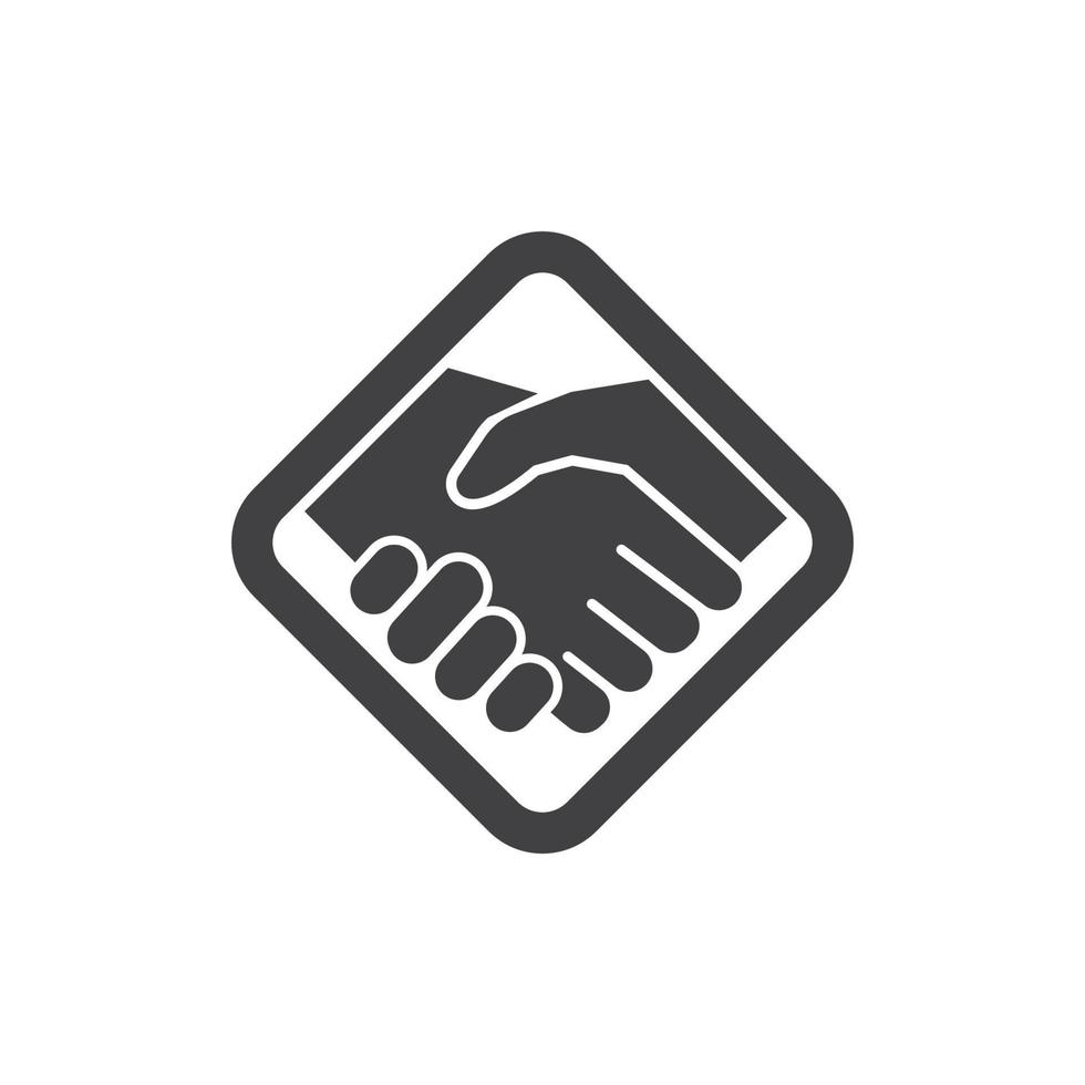 handshaking logo vector icon of business agreement