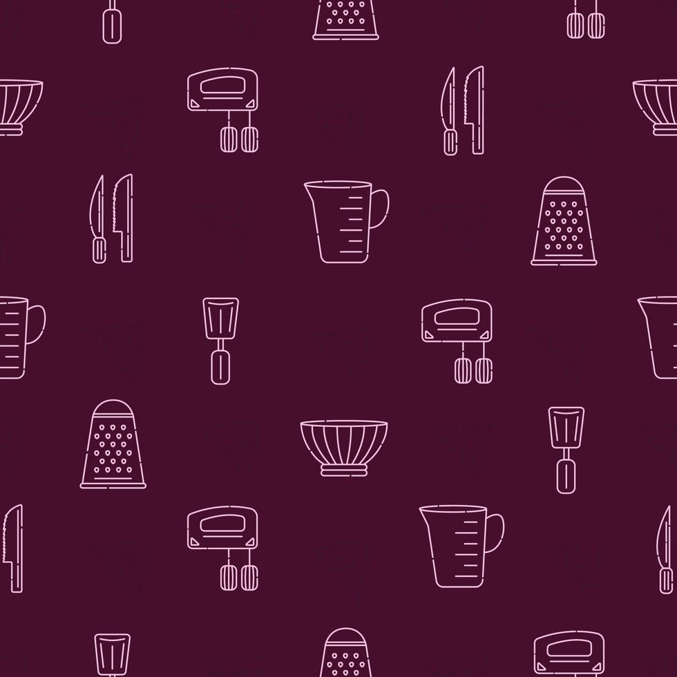 Cutlery vector seamless pattern