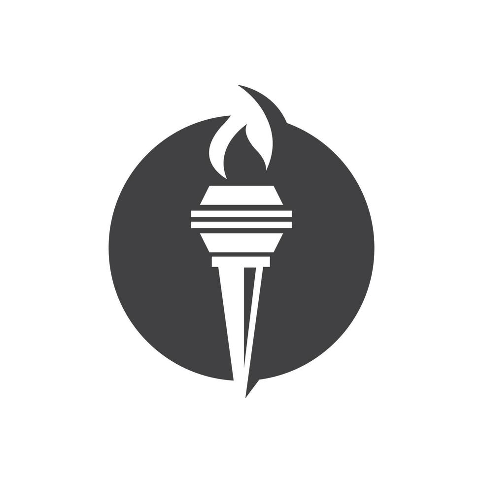 antorcha, logotipo, icono, ilustración, vector, diseño vector