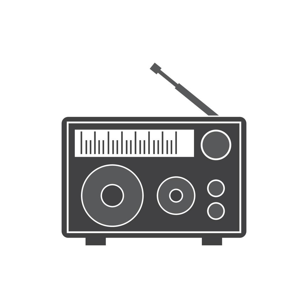 ilustración de vector de icono de logotipo de radio