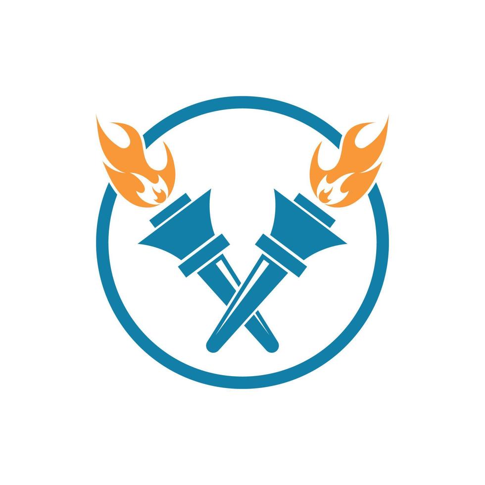 burning torch illustration vecto vector