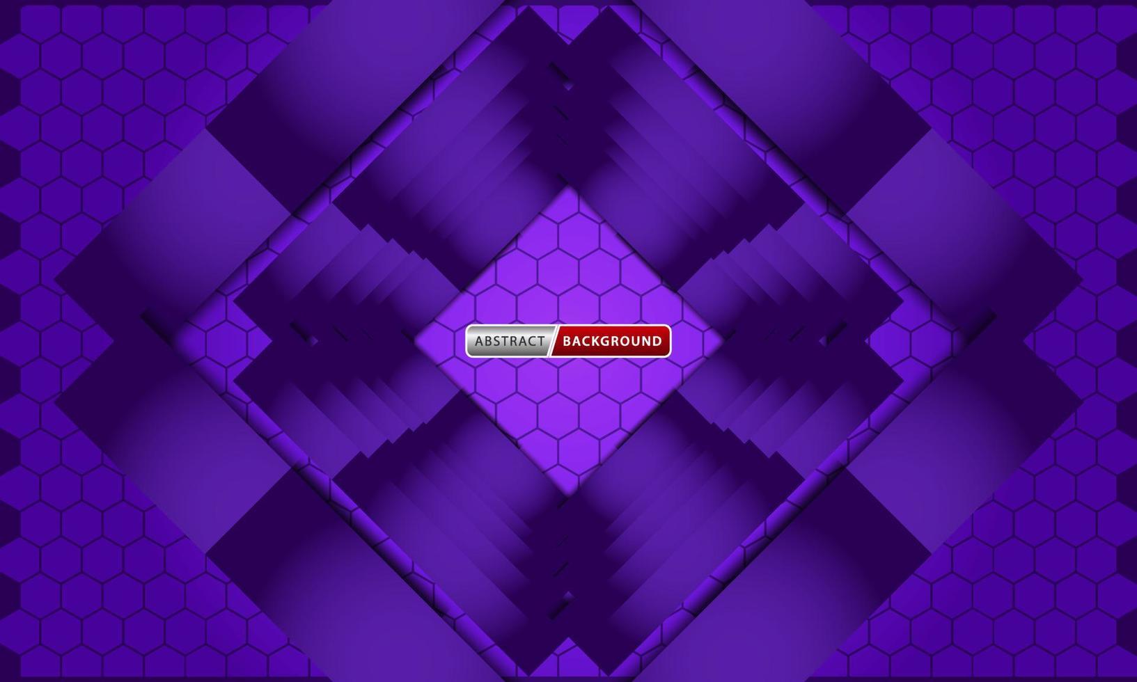 purple hexagonal abstract luxury background vector