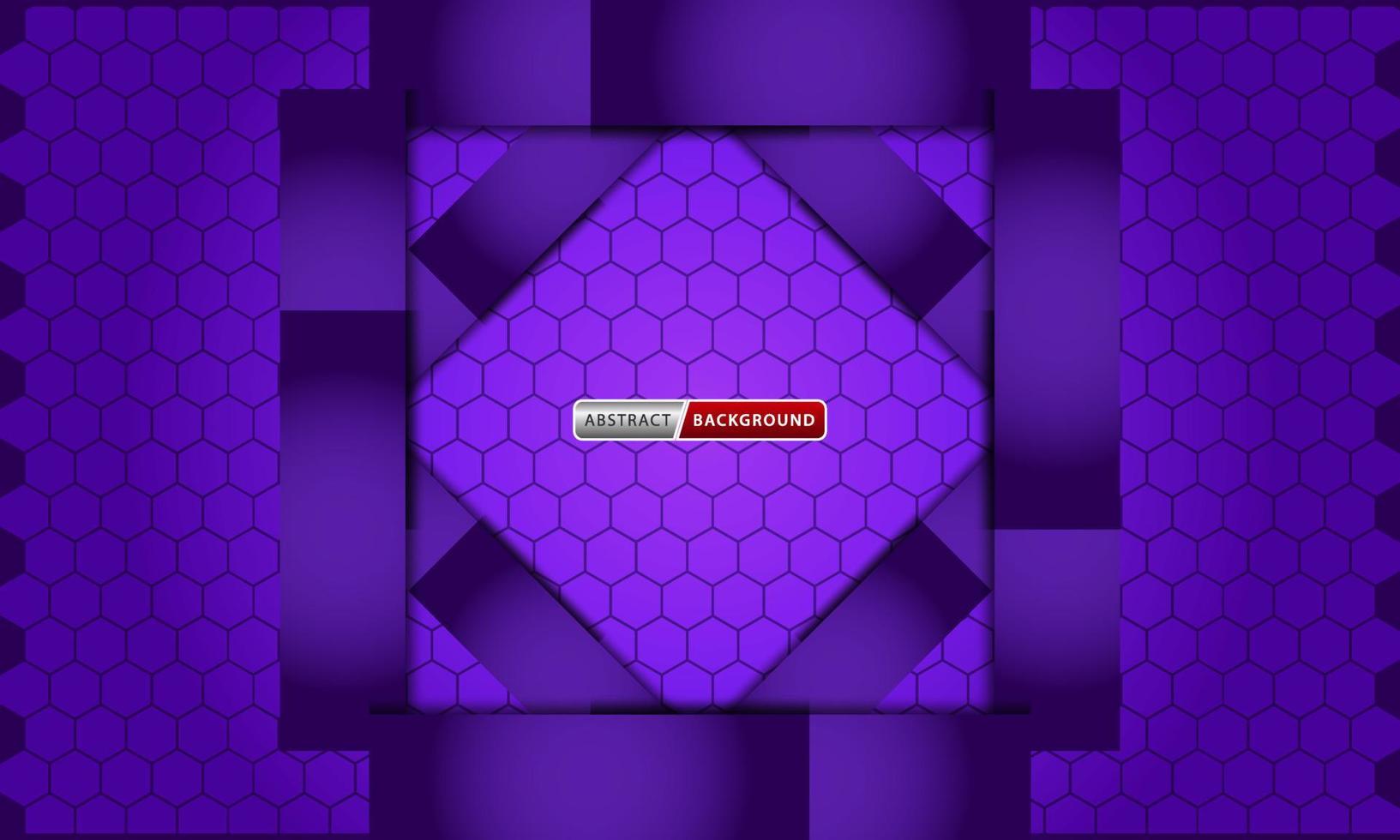 fondo de lujo abstracto hexagonal púrpura vector