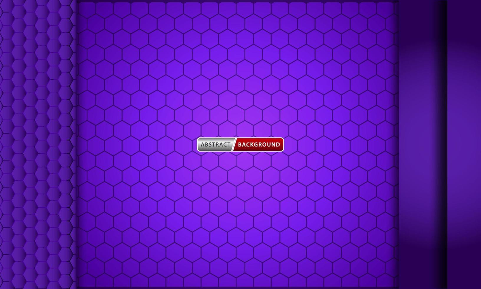 Abstract dark background with purple hexagons, technology, neon vector