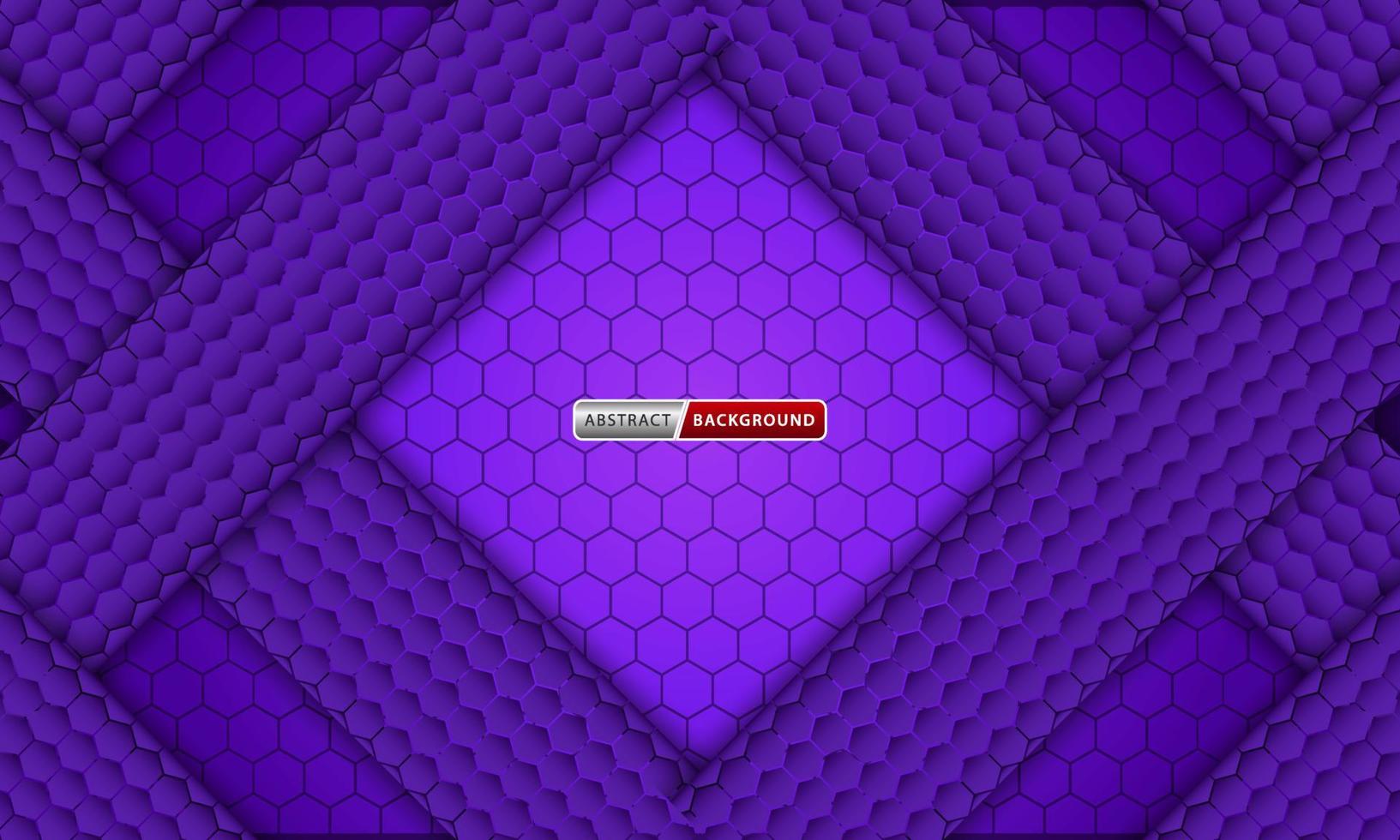 purple hexagonal abstract luxury background vector