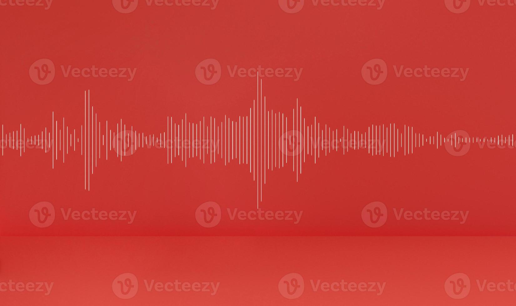 Sound wave on a magenta studio background. photo