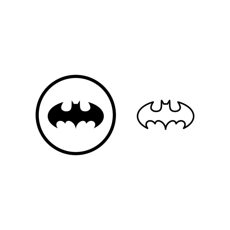 vector de logotipo de batman negro, vector libre de icono de batman negro