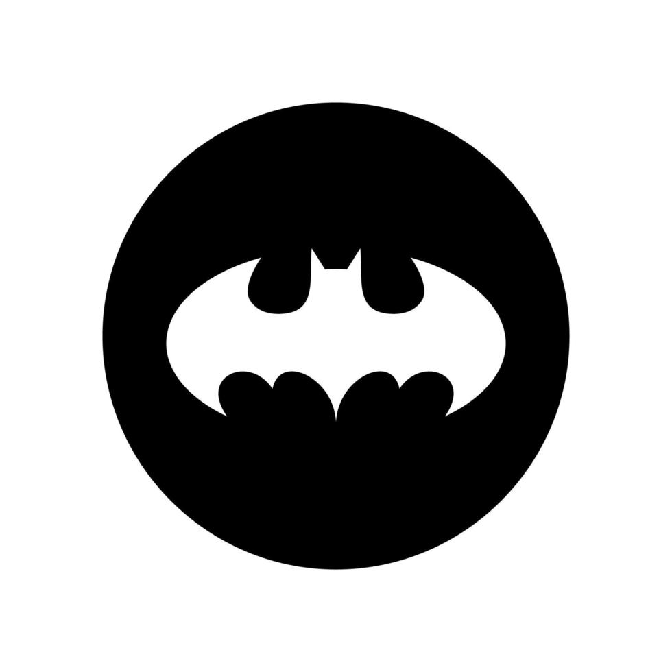 Black batman logo vector, black batman icon free vector