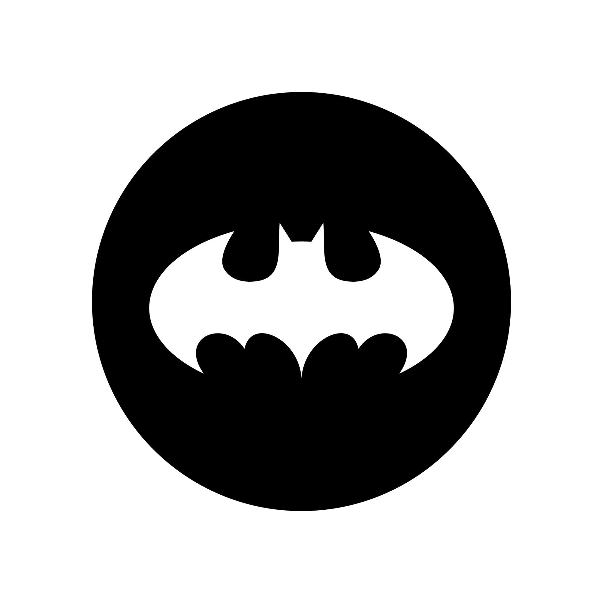 Black batman logo vector, black batman icon free vector 19136356 Vector