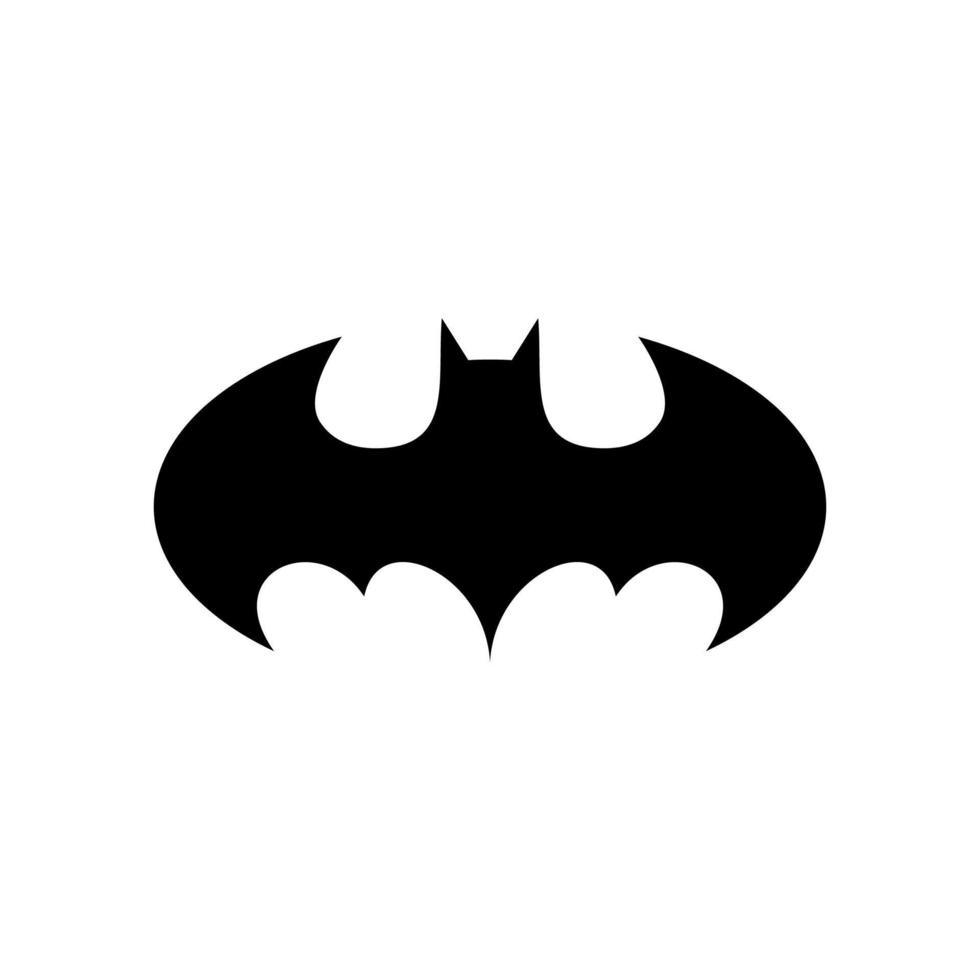 vector de logotipo de batman negro, vector libre de icono de batman negro