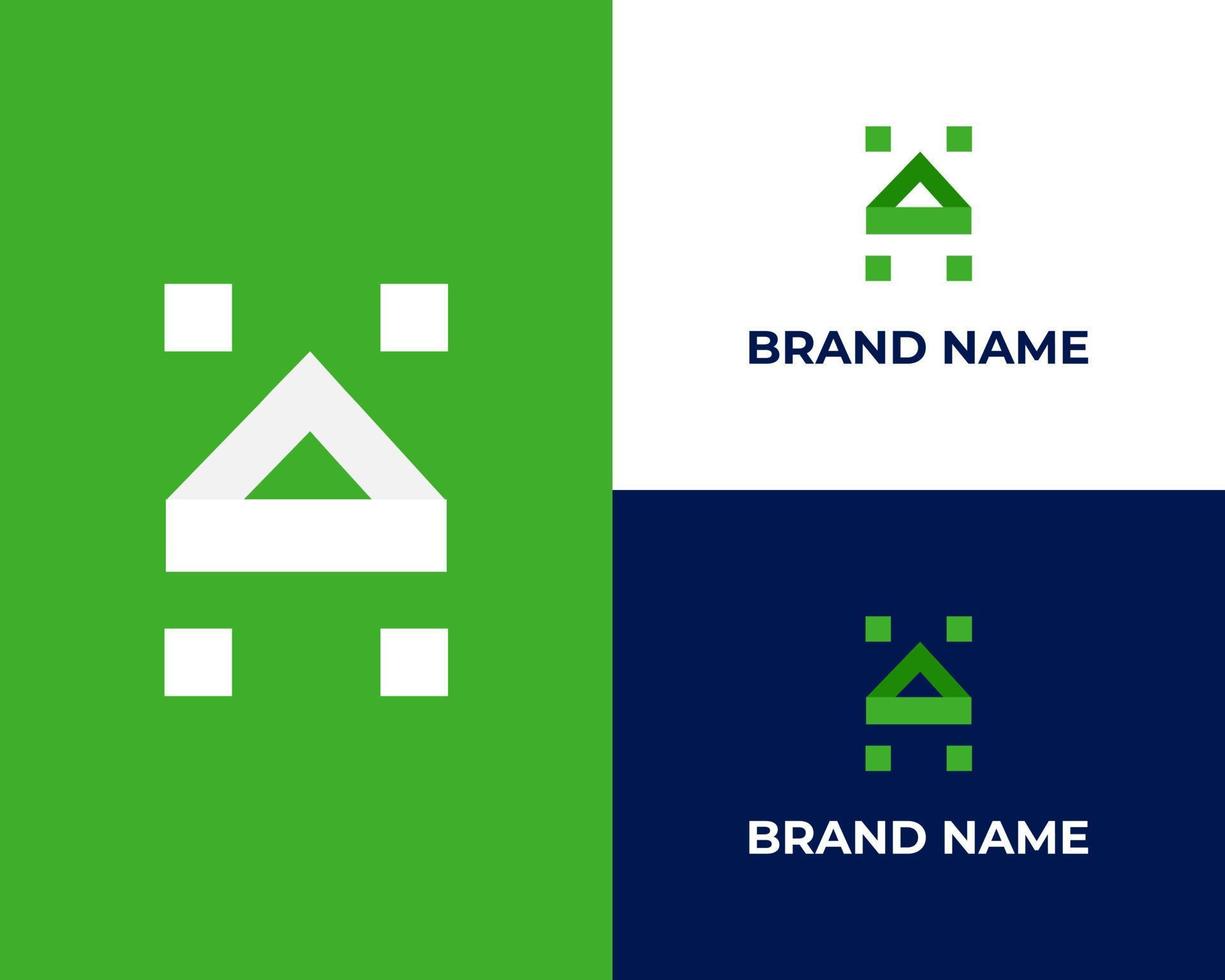 custom homes logo design concept with simple, minimalist and modern styles vector