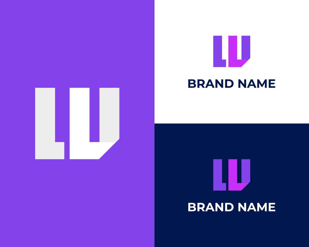 Abstract UL Logo Design Template Vector Graphic Branding Element