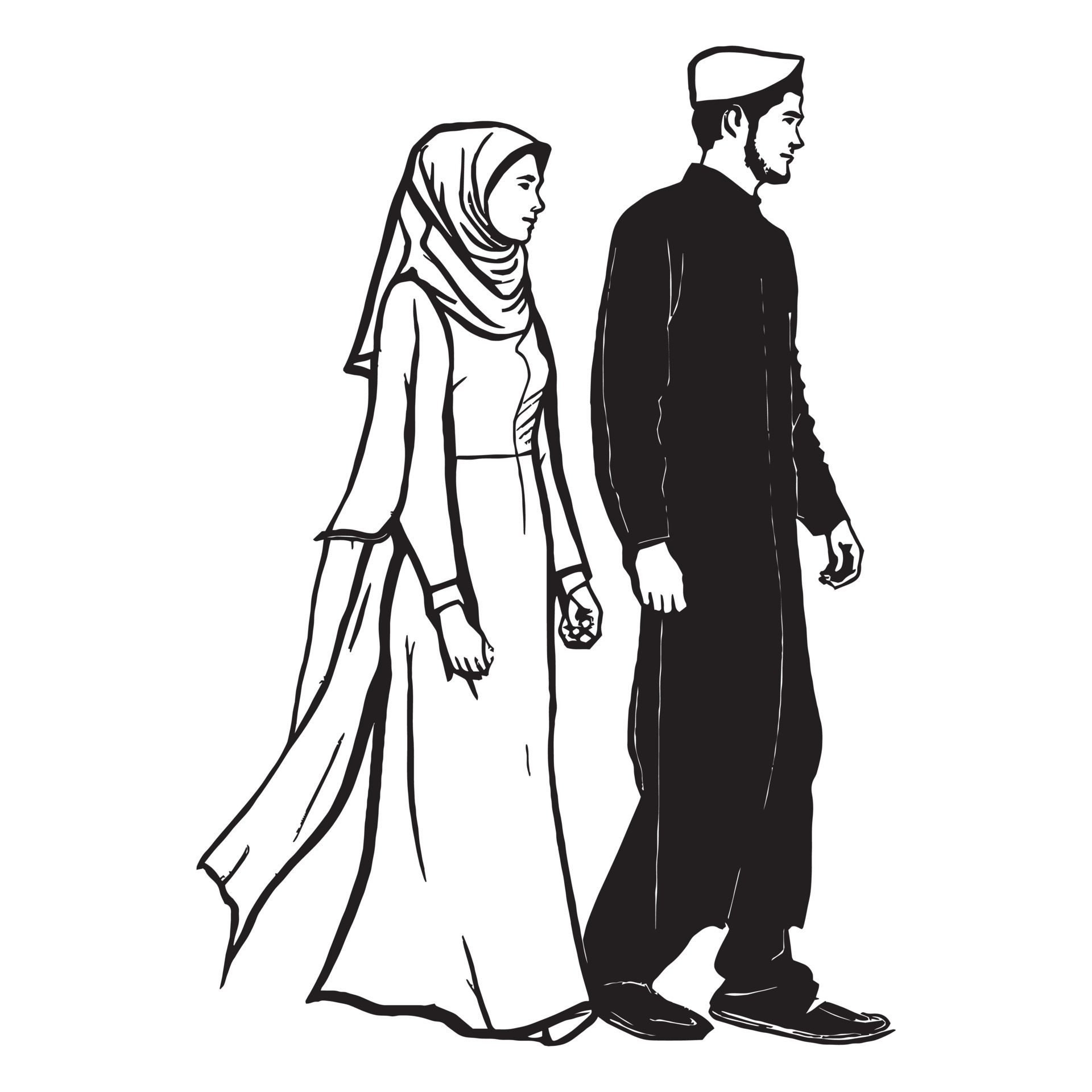 Couple Black And White Clipart Images For Free Download  Pngtree