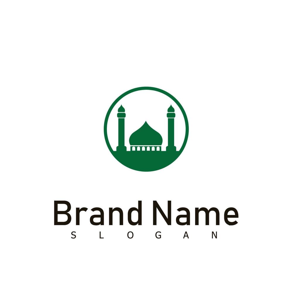 mosque islam muslim arabic logo vector