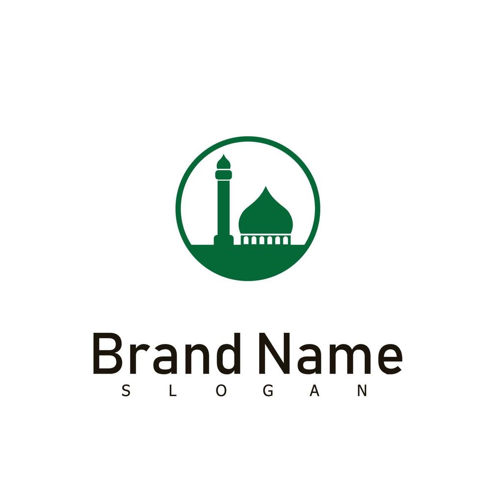 mosque islam muslim arabic logo vector