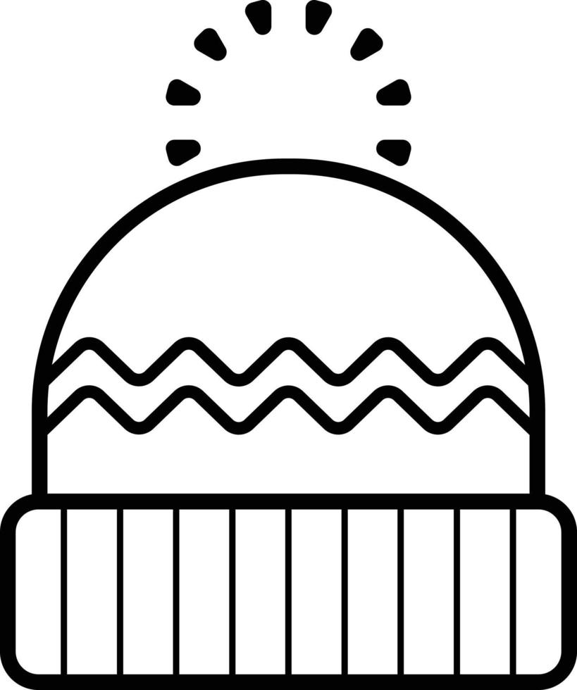 winter in outline icon vector