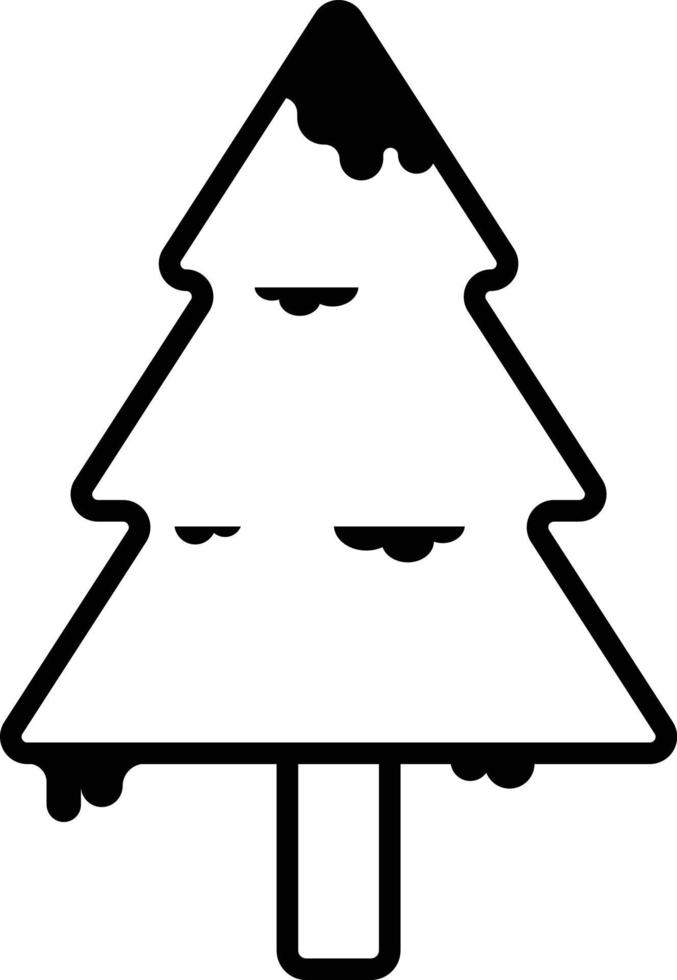 winter in outline icon vector