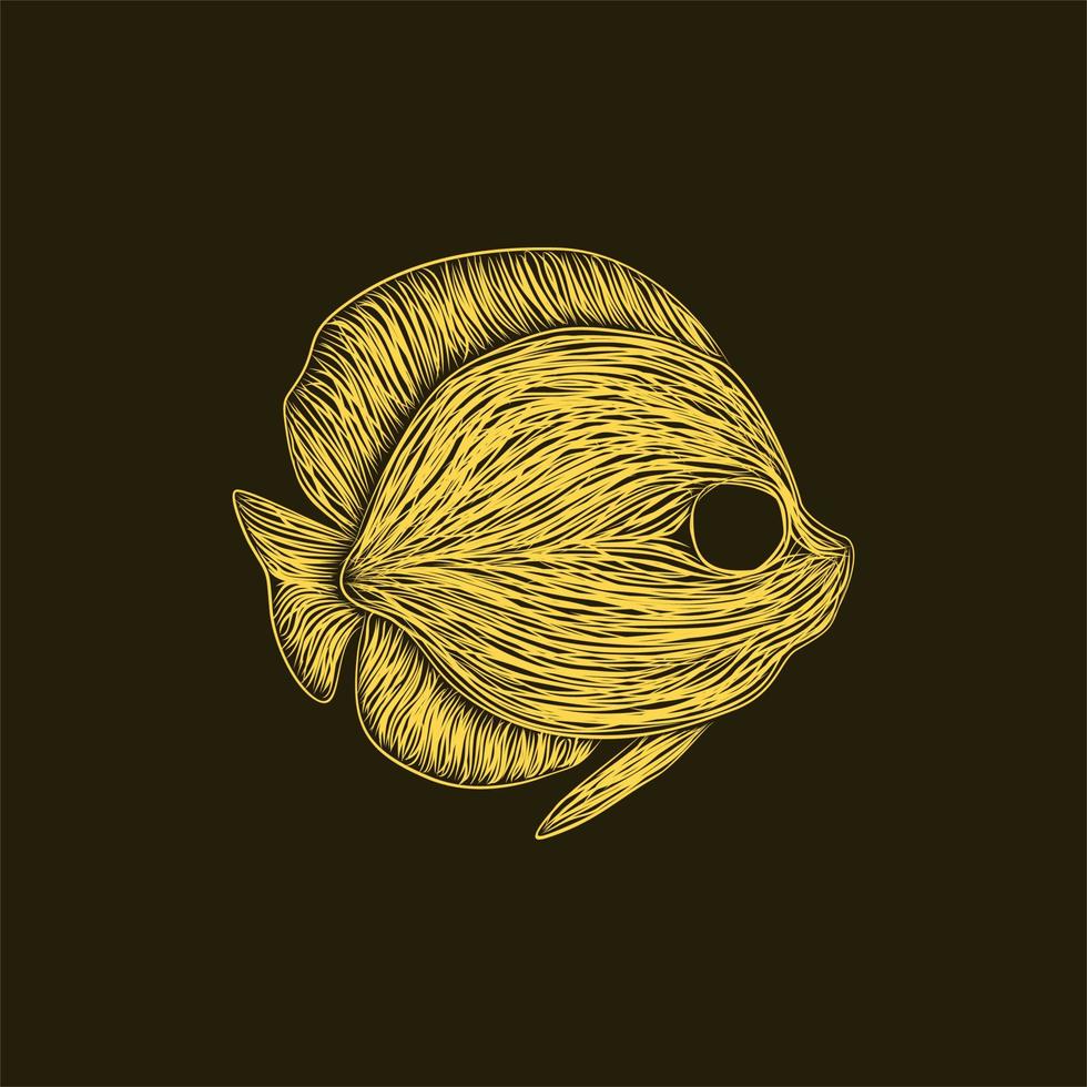 animal fish swimming creative illustration design vector