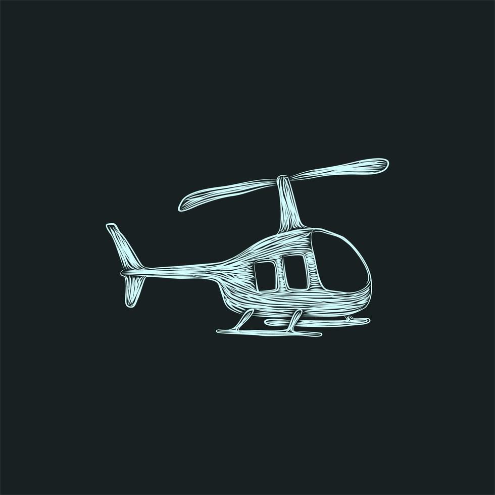 helicopter flying air creative artwork style design vector