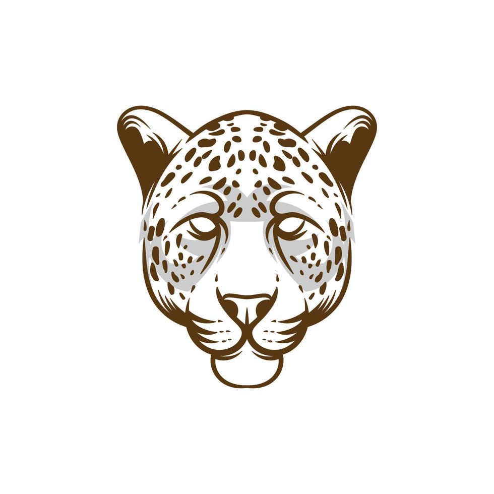 cheetah head face animal creative illustration design vector
