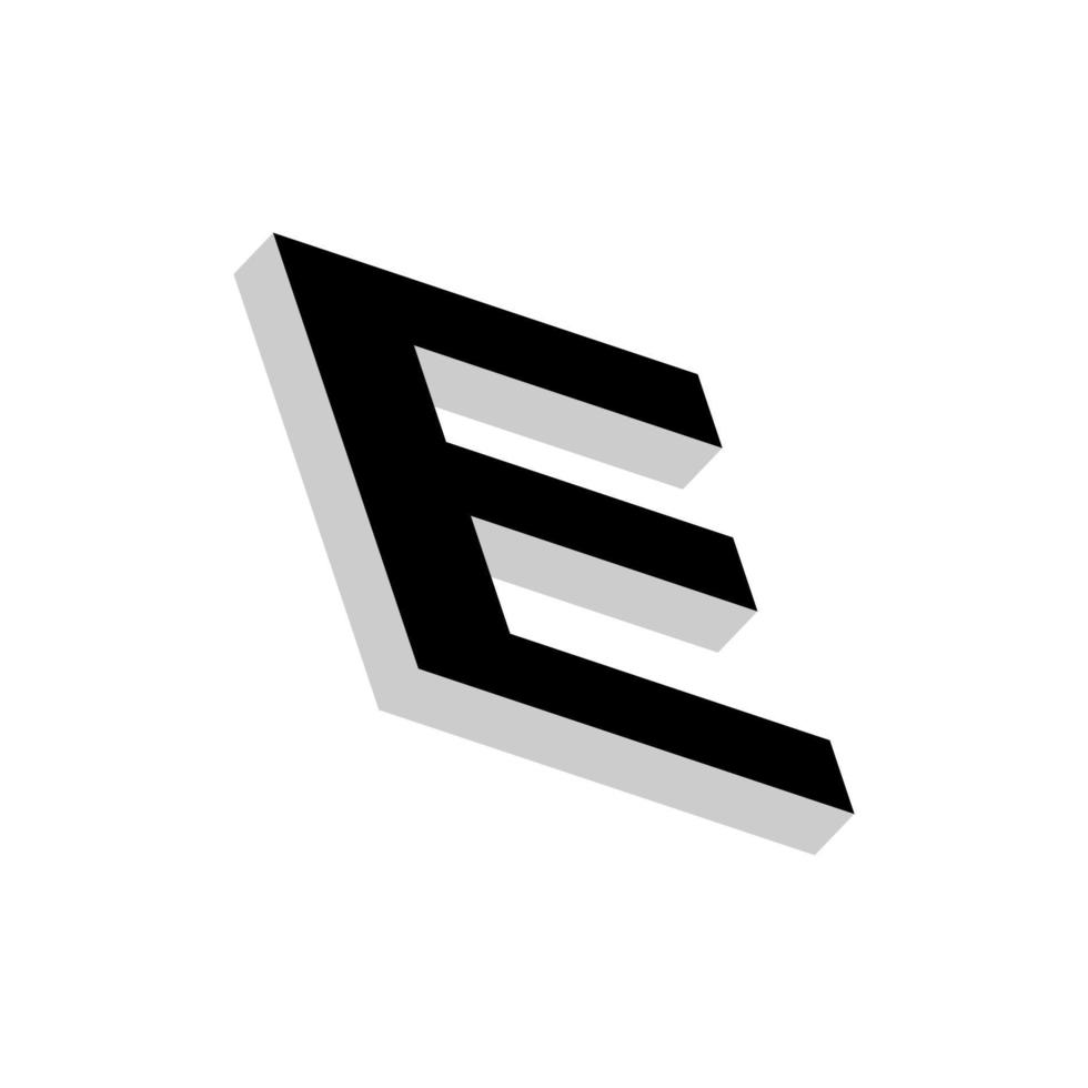 letter e bold modern creative illustration design vector