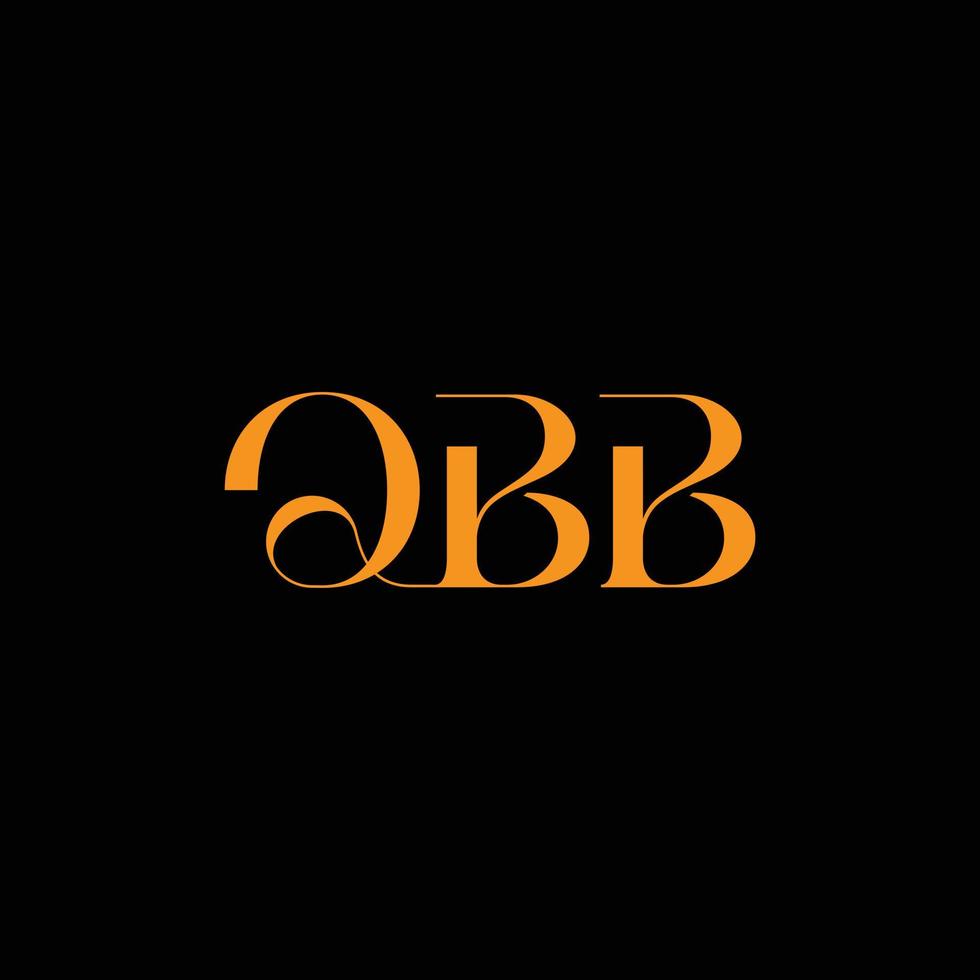 logotipo qbb, letra qbb, diseño del logotipo de la letra qbb, logotipo de las iniciales qbb, qbb vinculado con el círculo y el logotipo del monograma en mayúsculas, tipografía qbb para tecnología, marca comercial y de bienes raíces qbb, vector