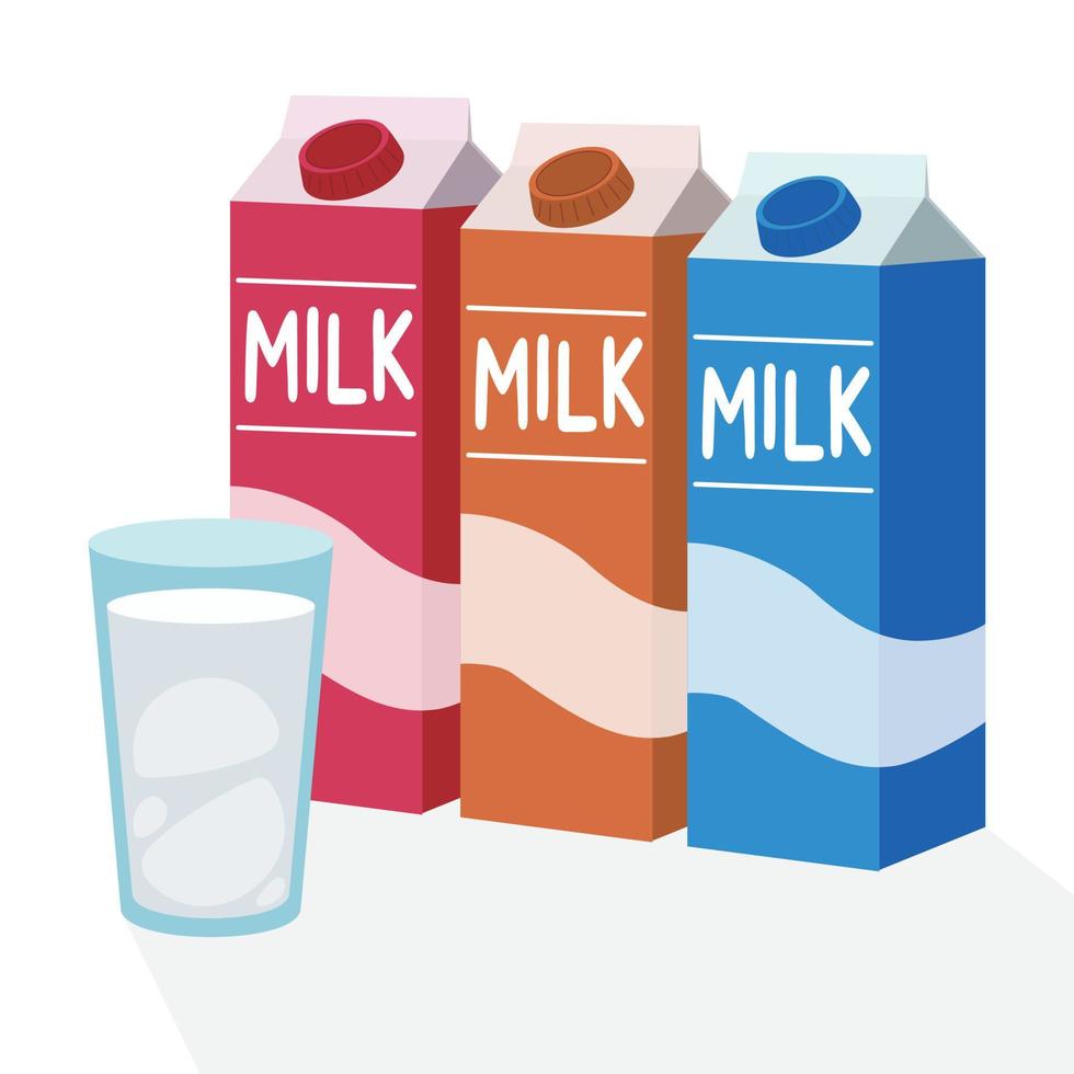 productos lácteos naturales. diseño vectorial de producto natural ecológico.leche. dieta saludable. vector