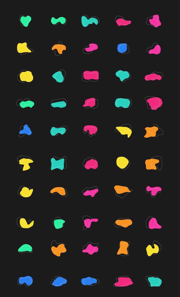 Organic Blog Shape Design Element Vector Set