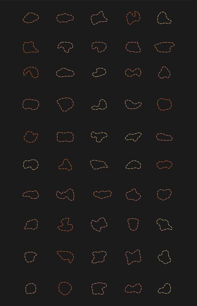 Organic Blog Shape Design Element Vector Set