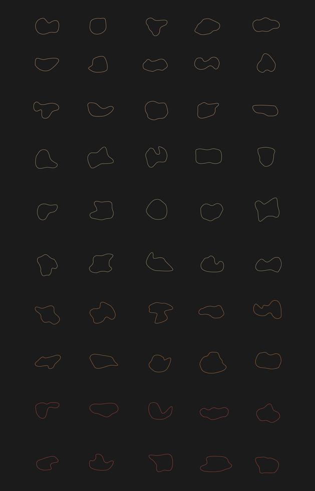 Organic Blog Shape Design Element Vector Set