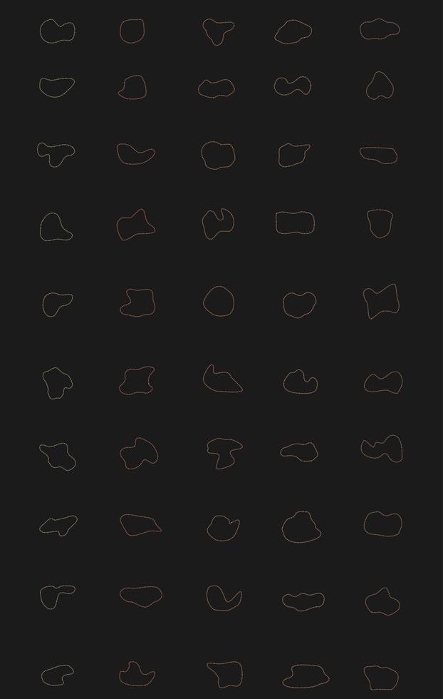 Organic Blog Shape Design Element Vector Set