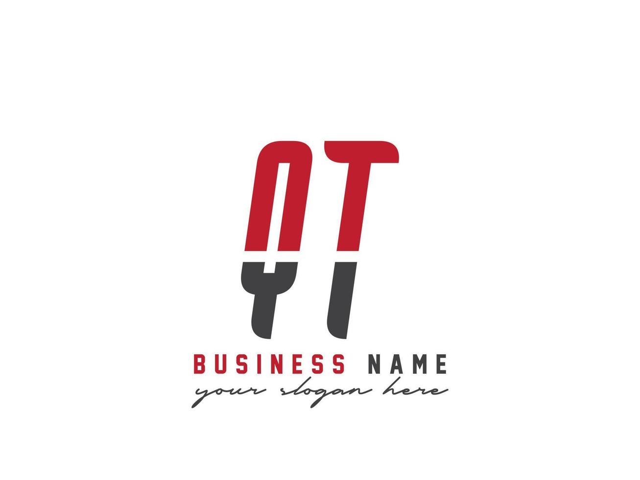 Monogram Qt Logo Icon, Creative QT Business Letter Logo vector
