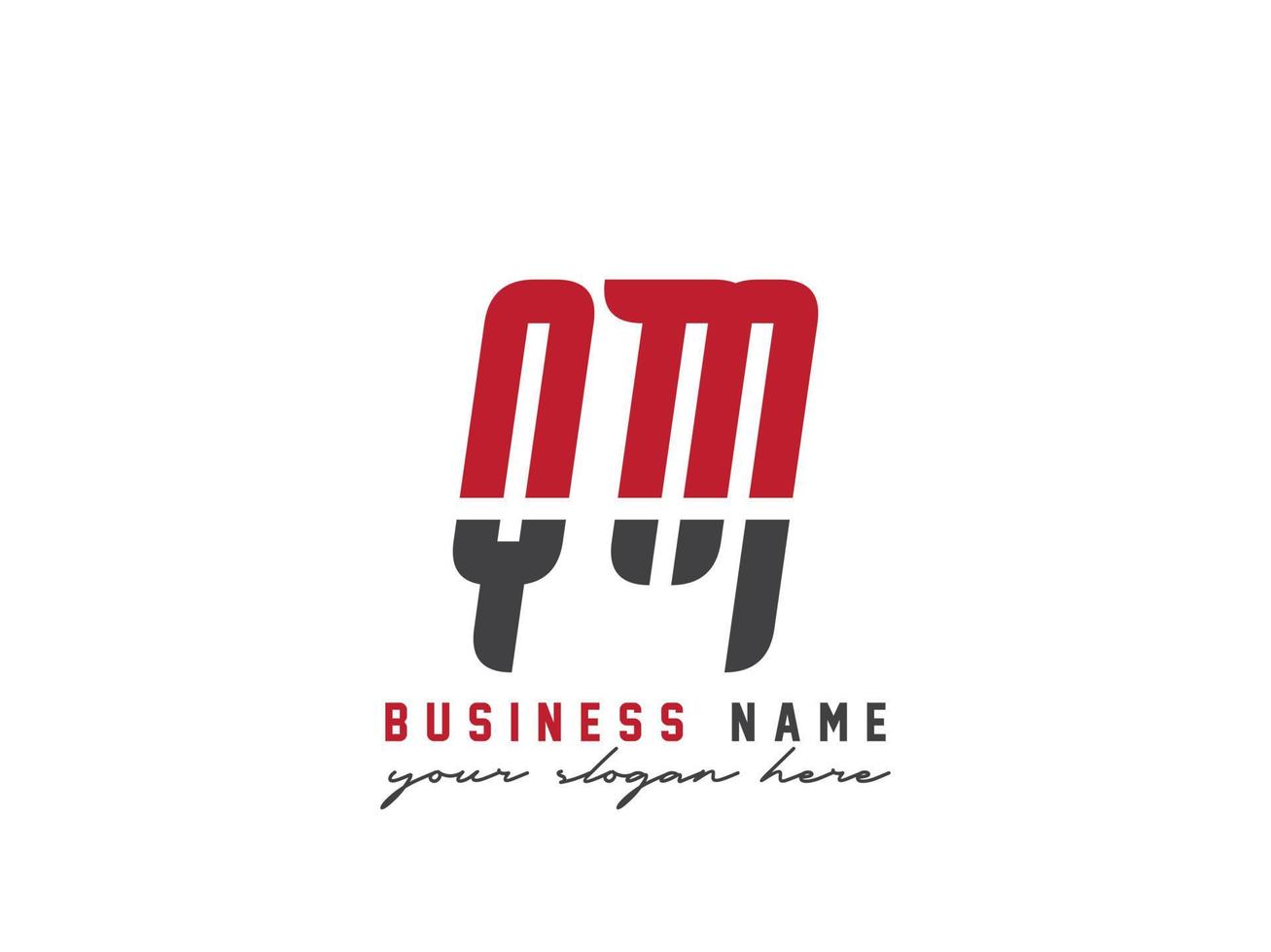 Monogram Qm Logo Icon, Creative QM Business Letter Logo vector