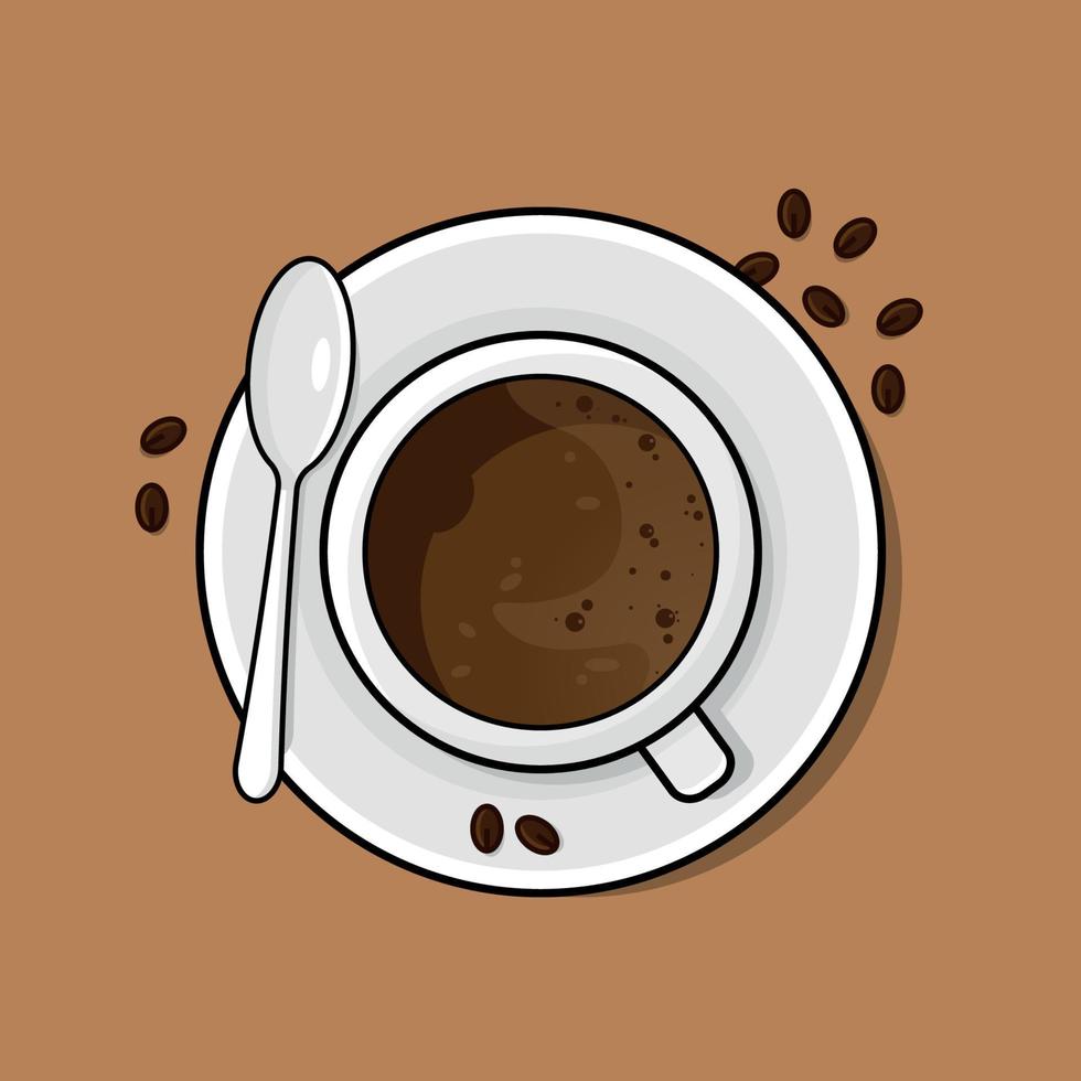 taza de café ilustración vectorial plana vector